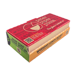 High-volume litho-laminated food packaging with QR code integration